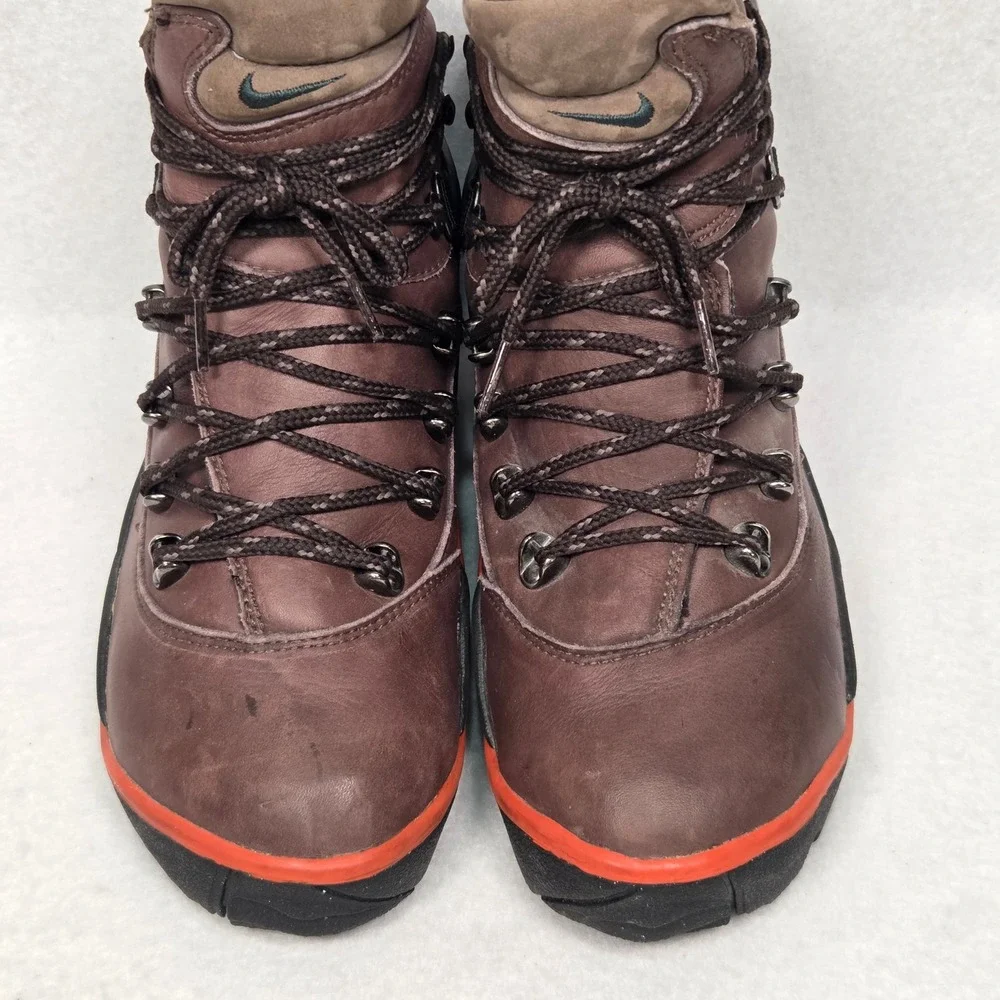 Vtg‎ Nike ACG Zoom Air Hiking Boots Mens 8.5 Brown Leather Vintage Rugged Y2K